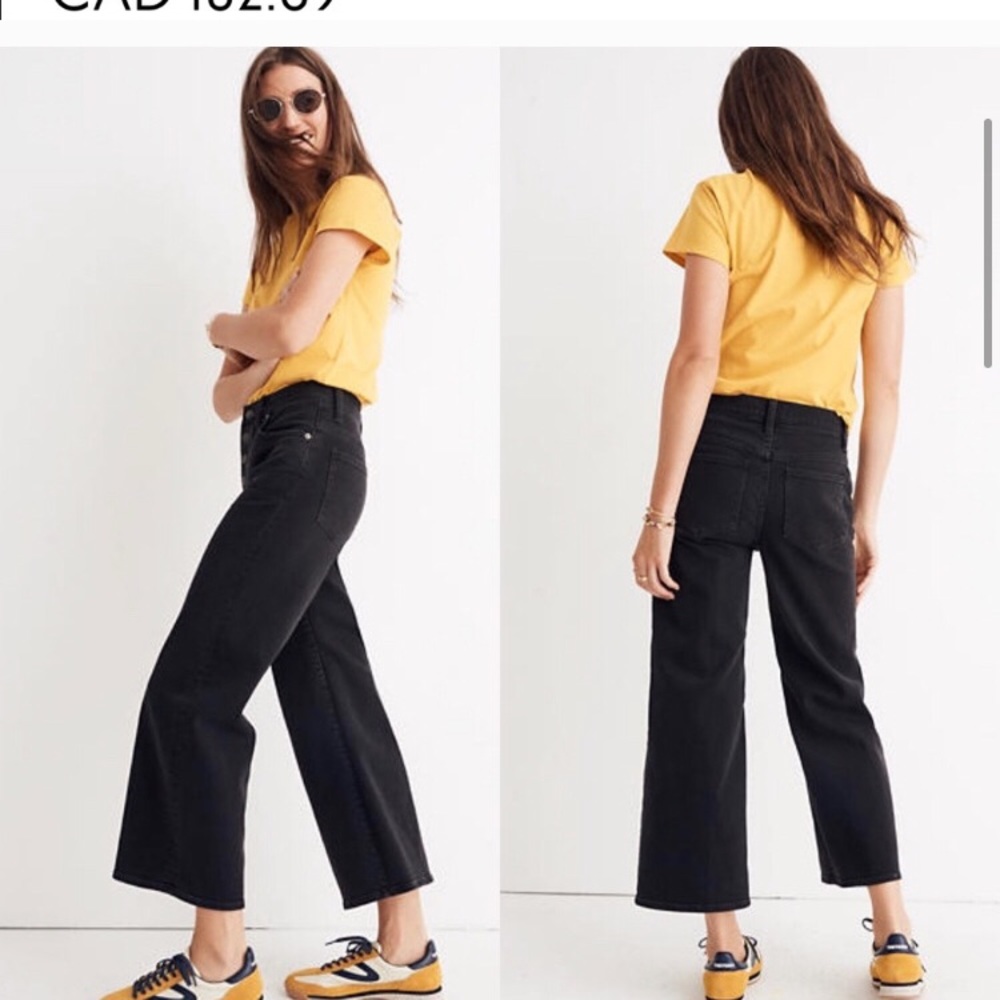 Top Rated 👖 Madewell Wide Leg Crop Jeans Lunar